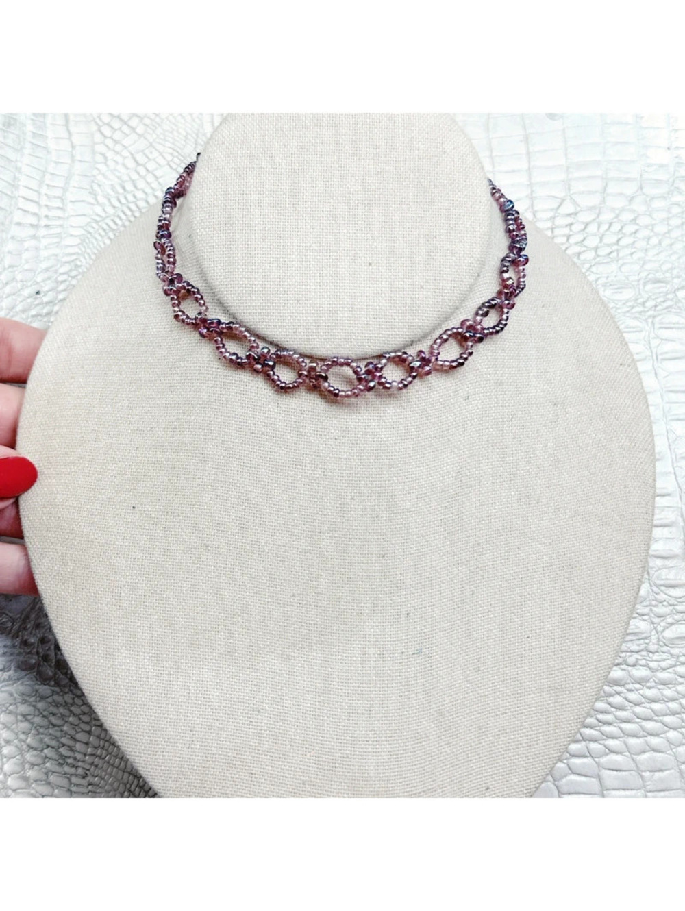 512mc. Purple Glass Y2K Choker